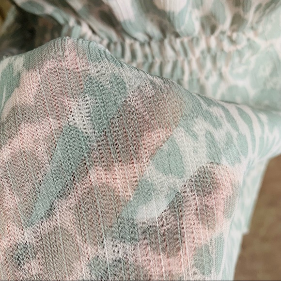 Marchesa Voyage Tie Leopard Animal Sheer Blouse - Picture 6 of 12